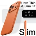 thumbnail image 2 of JETech Slim Case for iPhone 17 Pro Max 6.9-Inch, Ultra-Thin Lightweight Minimalist Phone Cover with Camera Lens Protection, Matte Anti-Fingerprint Finish (Orange), 2 of 6