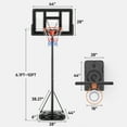 thumbnail image 6 of Edx 6.1ft-10ft Adjustable Height 44" Shatterproof Outdoor Portable Basketball System (Adult), 6 of 6