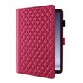 thumbnail image 2 of For Samsung Galaxy Tab A9 8.7 inch Release 2023 (SM-X110/SM-X115) Case, Rhombus Pattern Multiple Viewing Angles Stand Slim Folio Cover (Red), 2 of 6