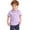 ZB4-Purple, variant on Kids Boys Girls Short Sleeve Shirt Button Closure Comfortable & Soft Pique Fabric Comfy Child Dailywear