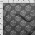 thumbnail image 3 of oneOone Polyester Spandex Gray Fabric Asian Batik Floral Sewing Craft Projects Fabric Prints By Yard 56 Inch Wide, 3 of 4