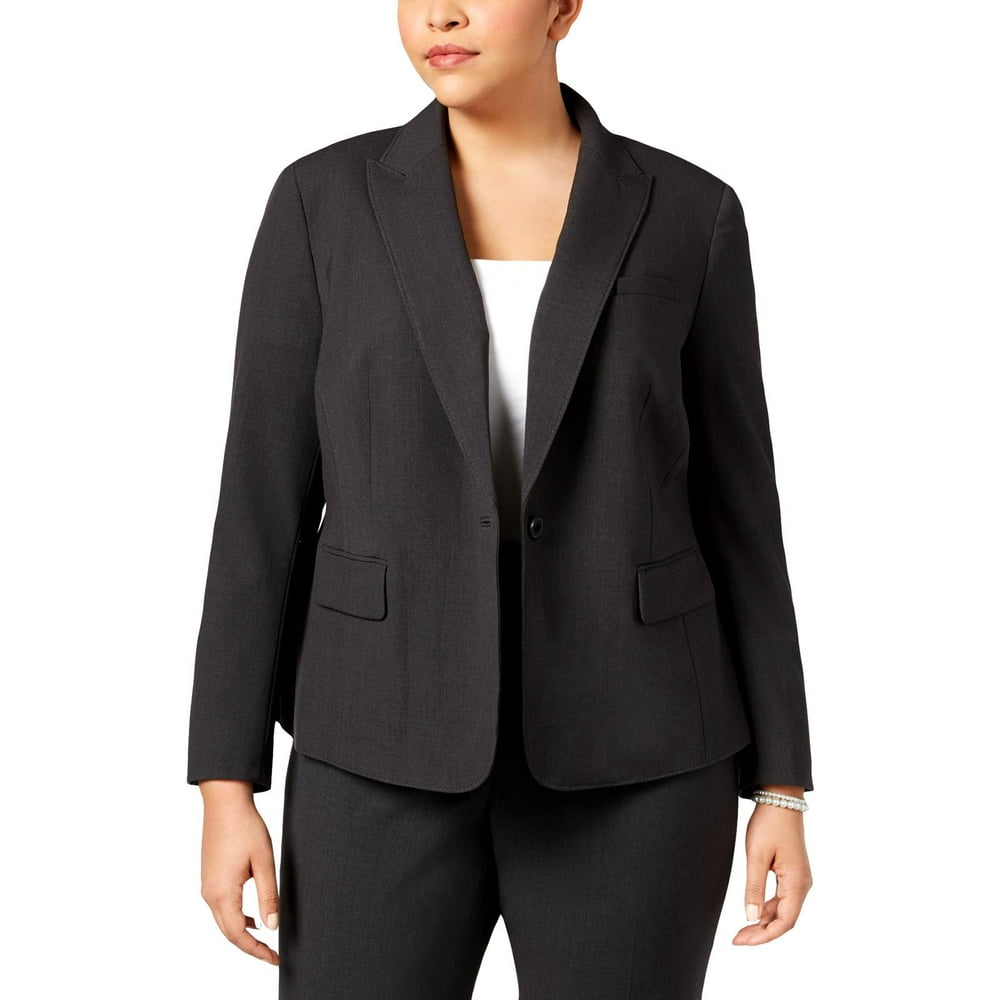 Anne Klein Anne Klein Womens Plus One Button Suit Separate Jacket