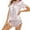 Pink, variant on IROINNID Women's Two-Pieces Pajamas Set Short-sleeve Tops with Shorts Printed Homewear Cozy Sleepwear,Pink