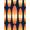Caramel Orange Navy, Pattern 18, variant on ODIKA Surfboard Form Cream Banded Stripe Motif Surf Shaped Skateboarsurfboard for Dorm Room, Small Living Apartment, Stain Resistant Low Profile