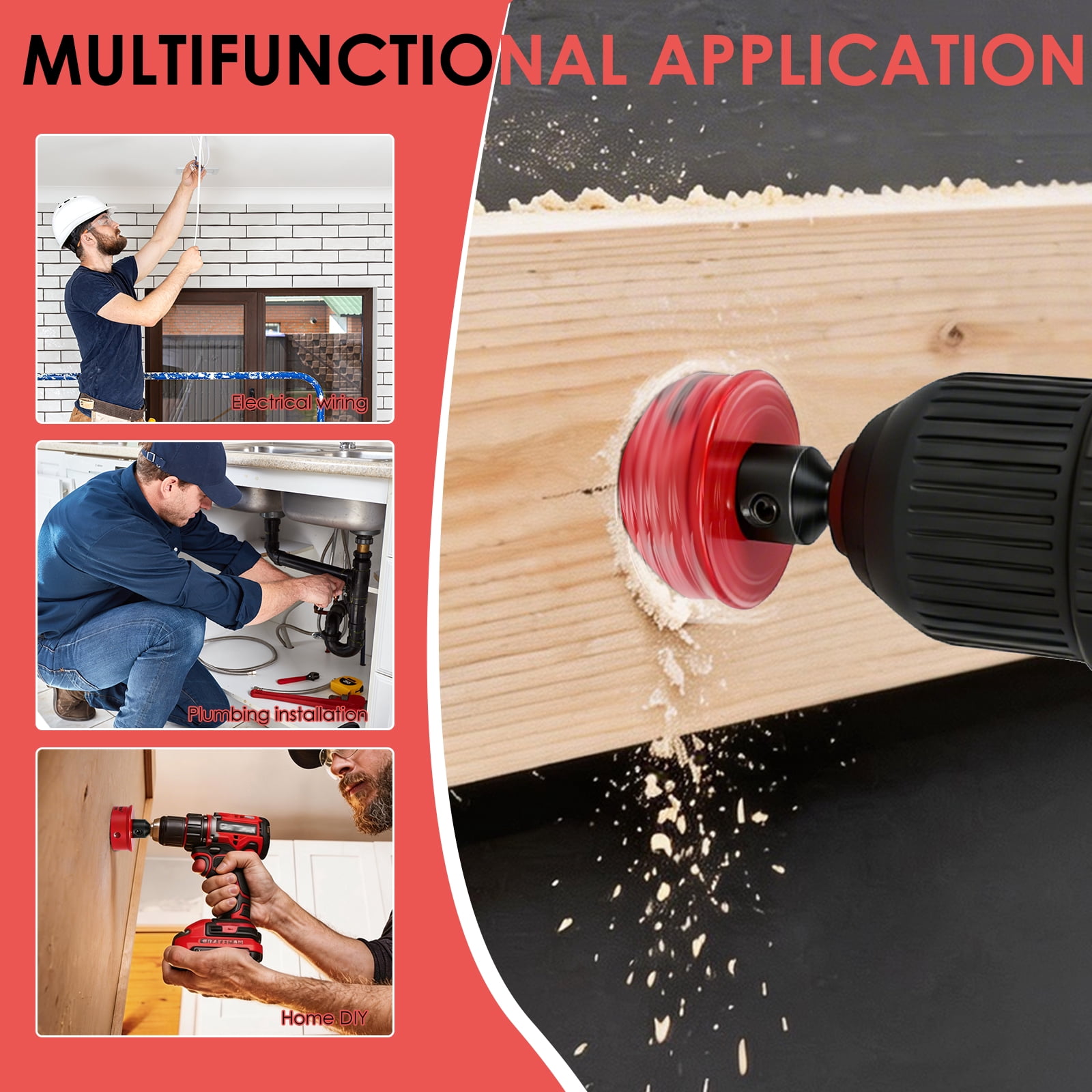 TMWEFUSC 3Pcs Hole Saw Set HSS Drill Bit 20 25 35mm Hex Shank M42 Bi Metal Hole Cutter Set for Drilling Thin Stainless Steel Aluminum Wood Plastic Sheet Metal