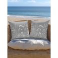 thumbnail image 5 of Outdoor Pillows Waterproof, Grey Spring Floral Bedding Throw Pillows with Insert for Couch Sofa Bed, Elegant Pastoral Flowers 16x16 Inch Pillowcases Decorative Camping Patio Pillow Set of 1, 5 of 8
