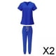 thumbnail image 1 of 2x Conjunto De Uniforme Médico Femenino, Ropa De Trabajo De Enfermera Lavable A Máquina Para Salón De Belleza, 1 of 10