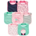 thumbnail image 1 of Baberos para dentición Simple Joys de Carter's Baby, paquete de 7 unidades, color rosa y verde, 1 of 2