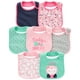 thumbnail image 1 of Baberos para dentición Simple Joys de Carter's Baby, paquete de 7 unidades, color rosa y verde, 1 of 2