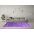 thumbnail image 3 of Ahgly Company Indoor Round Oriental Purple Industrial Area Rugs, 3' Round, 3 of 4