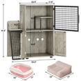 thumbnail image 2 of Modern Double-Layer Cat Litter Box Enclosure - Hidden Cat Furniture with Ladder & Platform - Easy Assembly, Odor Control, Fits 22" x 17" Box - Without Litter Pans, 2 of 8