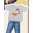 thumbnail image 3 of Cute Kittyboo In Pumpkin Costume T-Shirt Toddler -Image by Shutterstock,  5 Toddler, 3 of 4