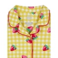 thumbnail image 2 of Wonder Nation Toddler Girls Short Sleeve Button Front Pajama Top and Shorts Set, 2-Piece, Sizes Sizes 3T-5T, 2 of 2