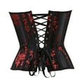 thumbnail image 3 of Corset Top For Women Sexy Bustiers Lingerie Floral Lace Up Corset Tops Burlesque Satin Overbust Corselet, 3 of 6