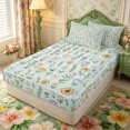 thumbnail image 3 of Manfei Kawaii Rustic Wildflower Zipper Twin Comforter Sets with Fitted Sheet and 2 Pillowcases,Cottagecore Blossom Zipper Bedding Set,Reversible, 3 of 7
