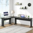 thumbnail image 4 of Tribesigns 83-Inch Large L Shaped Desk, Modern Reversible Executive Office Desk for Home Office (Black), 4 of 7
