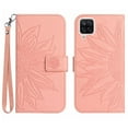 thumbnail image 2 of Feishell Slim Wallet Case for Samsung Galaxy A42 5G,for Men Women,Sunflower Embossed Pattern PU Leather Flip Cover Magnetic Closure Folio Card Slots Kickstand Phone Case with Hand Strap,Pink, 2 of 11