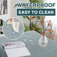 thumbnail image 3 of Turquoize FantasDecor Square Tablecloth, Linen Textured, Waterproof Spillproof Wrinkle-Free, Indoor/Outdoor(54" X 54",Heather Aqua Gray), 3 of 7