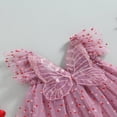 thumbnail image 4 of POINTERTECK Bébé Filles Tenues d'Anniversaire Mouche Manches Dot Imprimer une Ligne Princesse Robe 3D Papillon Décor Tulle Robe, 4 of 6