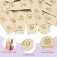 thumbnail image 3 of 50 Pcs Etiquetas de Cuero Hechas a Mano, Etiquetas de Cuero Rectangulares con Agujero Grabado para Embellecimiento de Artesanías DIY Guantes Bolsas, Beige, 3 of 7