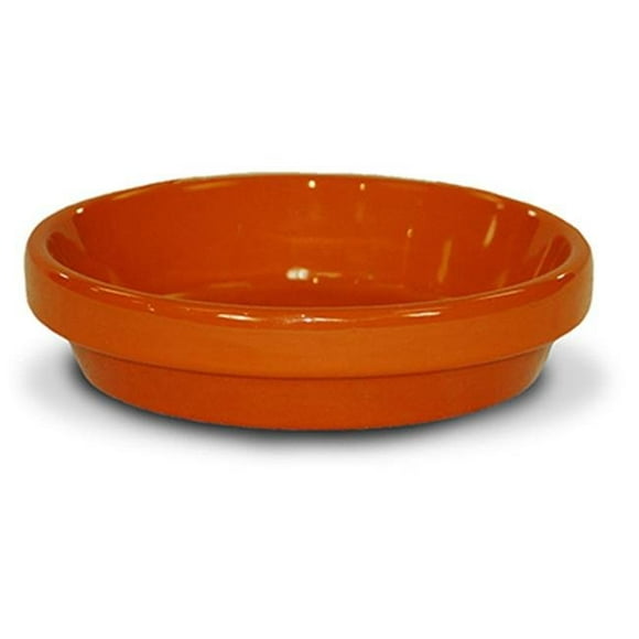 Ceramo 173752 3.75 x 0.5 in. Powder Coated Ceramic Saucer&#44; Orange - Pack of 16