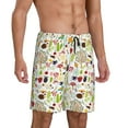 thumbnail image 2 of Rateoe Fall Animals Print Men's Lounge Shorts – Soft & Breathable Pajama Bottoms with Pockets, Elastic Waistband, Lightweight Sleepwear for Nightwear & Loungewear-3X-Large, 2 of 6