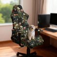 thumbnail image 3 of SCRAWLGOD Cat Flowers Print Gaming Chair Covers Slipcovers 4pcs with Armrest Cover Stretchable Non Slip Furniture Protector Breathable Computer Chairs Slipcover, 3 of 9