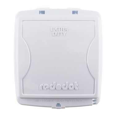 Red Dot 2CKPM-W Plastic While-In-Use Weatherproof Outlet Bubble Cover, 2-Gang, White (4-Pack)