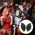 thumbnail image 3 of Unique Bargains 1 Pc Duckbill Clip Halloween Bat Wing Hair Clip for Children Black, 3 of 5