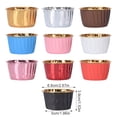 thumbnail image 3 of BrowQuartz 50 Pieces Cupcake Liner Heat Resistant Home Bar Hotel Bakery Kitchen Oven Muffin Bread Wrappers Baking Cups Supplies Gold, 3 of 6