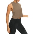 thumbnail image 4 of Womens Open Back Workout Shirts Cropped Yoga Tank Tops Backless Athletic Clothes, 4 of 11
