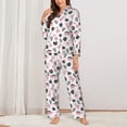 thumbnail image 3 of Wukai Cute Dinosaur Print Women's Pajama Set - Soft Long Sleeve Sleepwear for Comfort and Style-X-Large, 3 of 9