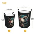 thumbnail image 5 of XMXT Collapsible Laundry Basket, Mysterious Skeleton Ghost Print Waterproof Laundry Hamper, 62L Black, 5 of 8