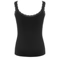 thumbnail image 4 of iopqo women's tanks women solid lace strap vest sleeveless underwear splice tank tops blouse tops black xxl, 4 of 5