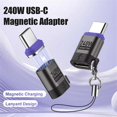 thumbnail image 2 of PD 3.0 Fast Charging Cable Cord 240W Magnetic Type C Adapter 480 Mbps Data fer for Phone Laptop, 2 of 5