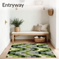 thumbnail image 3 of ODIKA 4'x6' Machine Washable Non-Slip Area Rug, Sturdy Binding for Seams High Traffic Rug, Green, 104135, 3 of 7