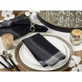 thumbnail image 3 of Fennco Styles Contemporary Plaid Border Design 100% Cotton Cloth Napkins 20" W x 20" L, Set of 4 - Black Dinner Napkins for Dining Table, Banquets, Holiday Season, Christmas and, 3 of 3
