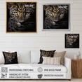 thumbnail image 4 of Designart "Nocturne Stealth Of The Leopard I" Animals Leopard Wall Art Living Room, 4 of 7