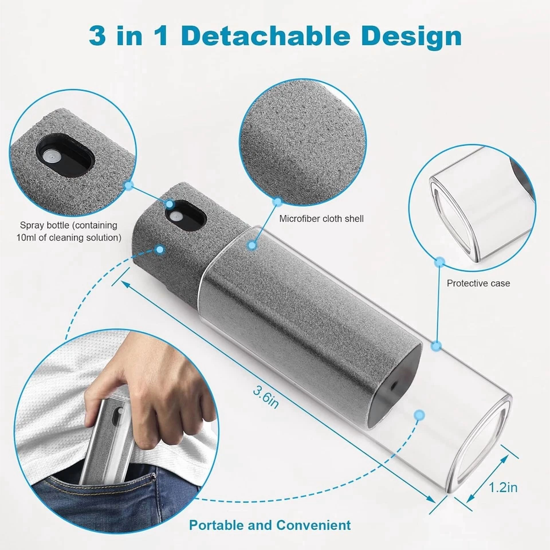 Screen Cleaning Spray With Universal Phone Stand 2 Pack For Tv, Tablet Lcd Phone