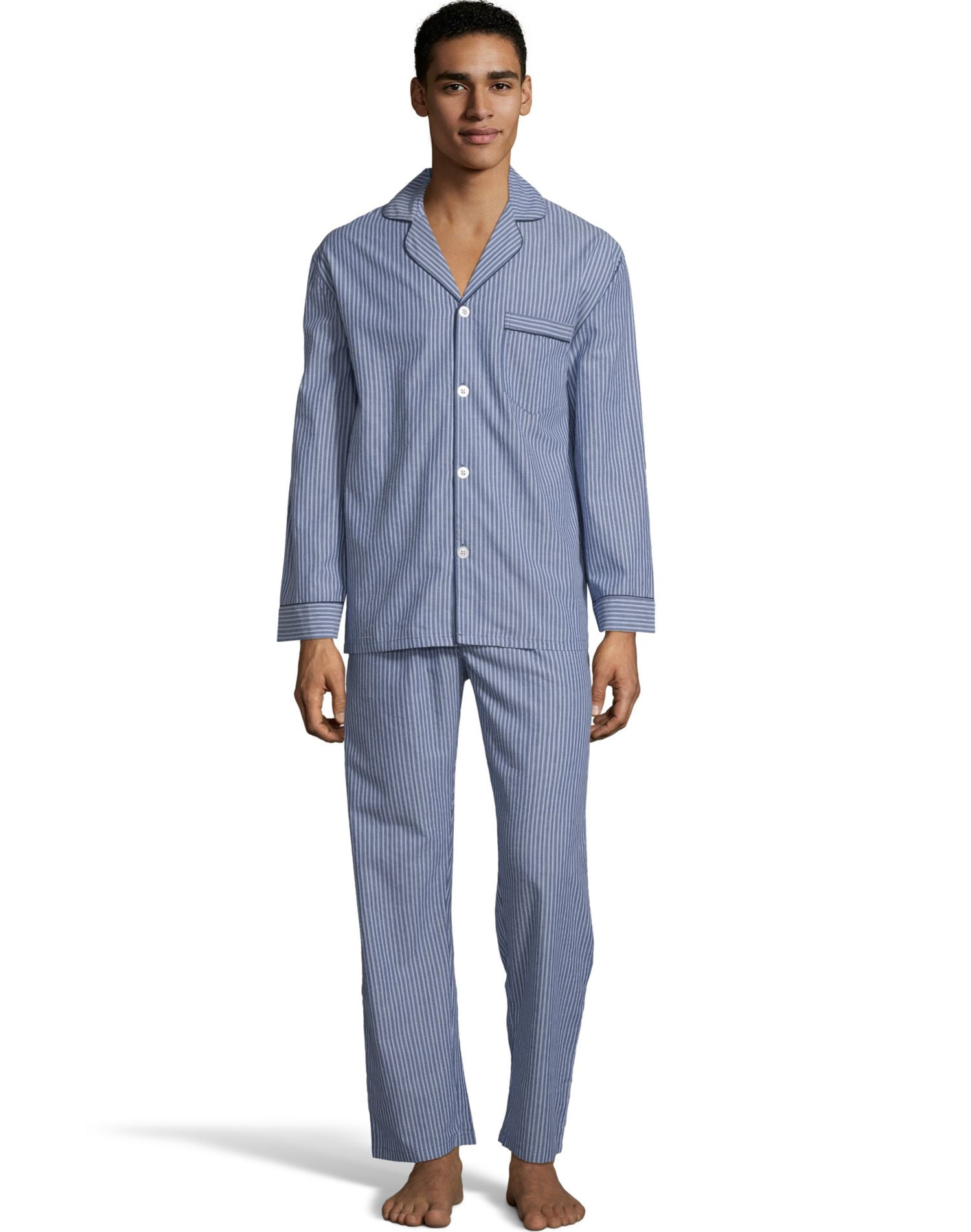 Hanes Mens Woven Pajamas, S, Blue Stripe, S, Blue Stripe - Walmart.com