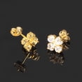 thumbnail image 3 of 18K Gold Plated Earring Flower Aaa Cubic Zircon Women'S G223, 3 of 5