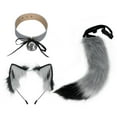 thumbnail image 3 of Diadema con orejas de gato y cola larga jinwen gris negro, 3 of 8