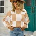 thumbnail image 2 of Defitshape Women's Long Sleeve Top Soft Sweater Fall Short Knit Thermal Winter Spring Acrylic Pullover Sweaters Umber Large, 2 of 4