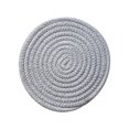 thumbnail image 1 of Juego de posavasos, hilo de algodón puro tejido redondo para bebidas calientes, juego de posavasos de 4 por 4.5 pulgadas, protege los muebles del exceso de condensación y arañazos (gris claro) Sincero Hogar, 1 of 3