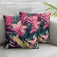 thumbnail image 3 of Acheng Short Plush Pillowcase 1 Piece - Palm Leaves with Lush Branches and Leaves, Tropical Jungle Palm Leaves with Charming Colors White, 3 of 5