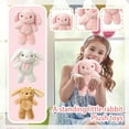 thumbnail image 7 of Bunny Stuffed Animals for Kids Plush Soft Plushie Toys Lifelike Cute Soft Fluffy Cartoon Animal Doll Birthday Gifts for Children Girls Boys Pink, 7 of 7