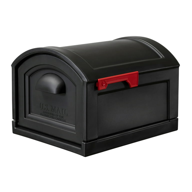Traditional Black Post Mount Mailbox Traditional Black Post Mount Mailbox