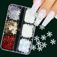 thumbnail image 5 of Christmas Snowflake Nail Sequins Winter Decorations Small Festive Nail Enhancements for Holiday Manicure DIY Nail Design Accessories, 5 of 8