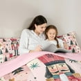 thumbnail image 4 of Manfei Cartoon Cute Princess Bedding Comforter Set 7-Piece for Kid, Nutcracker Royal Guarder King Bedding Sets, Merry Christmas Theme Reversible Bed Sheets, Microfiber Bedroom Decor, 4 of 7