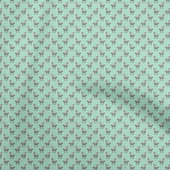 oneOone Polyester Spandex Light Mint Green Fabric Animal Dress Material Fabric Print Fabric By The Yard 56 Inch Wide